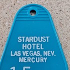 Vintage Stardust Hotel   Casino Teal Plastic Key Fob  15 Mercury Address- No Key
