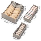 Foldable Underwear Drawer Organizer Divider Closet Storage Box Bra Panty Sock Us
