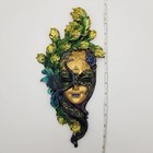 Carnival Mardi Gras Mask Of Venice Sculpture Wall Decor Peacock Design Toscano