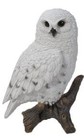 Snowy Owl On Stump - Small Statue 