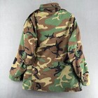 Vtg Usgi Golden Mfg Woodland Army Camouflage Cold Weather Field Coat M Long