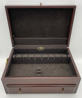 Reed   Barton Provincial Anti Tarnish Wood Flatware Storage Box Chest W  Drawer