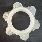 Vintage Light Globe Shade Frosted Glass Ruffled Edge Ceiling Fan Lamp