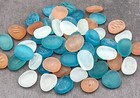 Beach Glass Assorted Frosted Tumbled Pebbles  approx  1 Kilogram 1  Inches  Bpew