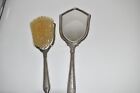 Antique Sterling Silver Vanity Set Brush   Mirror - 349g   prh1 