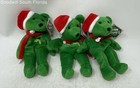 1998 Salvino s Bamm Beano s Mlb Green Christmas Plush Bears Toys Set 6 Pcs