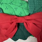 Vintage Holly Leaves Hanging Christmas Wreath Handmade Quilted Fabric 16  Granny