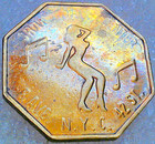 1970 s Worlds Greatest Show Place Peep Show Token - Nyc - 42nd St   8th Ave