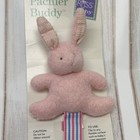 Russ Baby Bunny Rabbit Pacifier Buddy Holder Terry Cloth Pink Lovey Plush Vtg