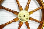 Nautical 36  Brass Wooden Steering Beach Maritime Boat Ships Wheel Captains
