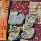 Vintage 4 Pairs Doll Booties Various Sizes For Antique Bisque Dolls Lot 2172