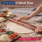 17 Inch French Rolling Pin  Wooden Dough Roller For Baking  Solid Wood Tapered R