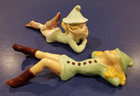 Holland Mold Girl And Boy Elf Pixie Fairy Figurine Ceramic Vintage 2 Pc