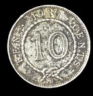 Sarawak Malaysia 10 Cents Silver  1910  Rare Coin