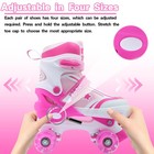 Kids Adjustable Roller Skates For Boys Girls With Light Up Wheels - 4 Sizes