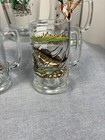 Vtg Rate Schmidt Beer Collector Series Wildlife Glass Pitcher And 4 Mugs Set