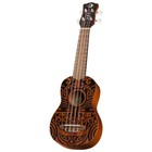 Luna Guitars - Mahagony Soprano Ukelele   Uke W  Tribal Graphic