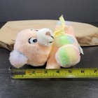 Vintage Carnival Prize Rainbow Bear A-1 Novelty Co Plush Peach Stuffed Animal 