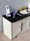 1 12 Scale Dollhouse Miniature 3pc Hair Dryer Blow-dryer Wired With Stand