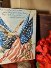 Colonial Vintage Antique Victorian Folk Style Patriotic American Flag Eagle Sign