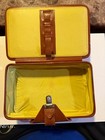Vintage 1950s Leather Travel Vanity Train Case Made In England Swiss Homa Clasp