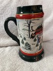 1991  Anheuser Busch  Ab  Budweiser Bud Holiday Christmas Beer Stein Clydesdales