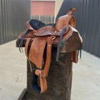 Used 10  Brown Pony Kids Western Horse Leather Saddle