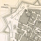 Lucca    1879  Original Vintage Map Northern Italy Tuscany