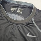 Nike Pro Combat Shirt Mens Large Black Dri-fit Fitted Compression Long Sleeve