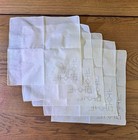 8 Vintage White Linen Handkerchiefs 2 Sets Of 4 Embroidered Whitework Hankies