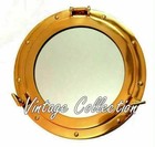 15  Glass Antique Boat Ship Port Mirror Brass Maritime Round Porthole Window