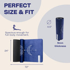 Yoga Mat With Strap 5mm Non Slip Suede   Tpe - Eco-friendly Fitness   Exercise M
