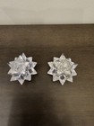 Vintage Lucite Acrylic Art Deco Retro Star Salt   Pepper Set Shakers Mcm Spikey