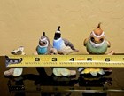Pair Of Josef Originals Robin nest blue Eggs Porcelain Bird Figurine Vtg 