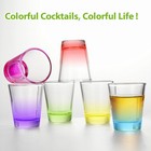 6-pack Heavy Base Shot Glasses Set  1 6 Oz Colorful Shot Bulk  Clear Shot Glass