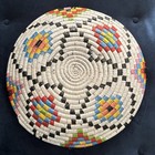 Large Vintage Moroccan Handwoven Basket Woven Hanging Tray Bowl Decor