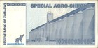 10 X 100 Billion Zimbabwe Agro Check Cheque Circulated 2008 With Coa