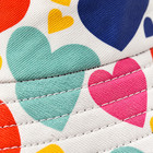 New Multicolor Heart Print Bucket Hat Polyester M 56-58cm Casual Cap
