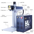 100w Jpt M7 Mopa Fiber Laser Engraver Marking Machine Ezcad2 Motorized Z-axis