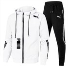 Puma Men s 2-piece Hooded Zip Tracksuit Set Hoodie   Tapered Pants S m l