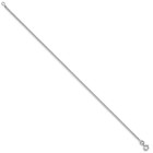 925 Sterling Silver Rhodium-plated Polished 9 Inch 1 5mm Curb Chain Anklet
