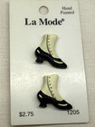 La Mode Hand Painted Vintage Shoe Buttons Lot Of 6