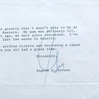Gene Cernan Astronaut Signed 1983 Letter To Cy Laughter  Bogie Busters