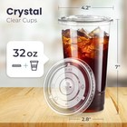 32oz Clear Plastic Cups With Lids  50ct 100ct 200ct 300ct 400ct 500ct 