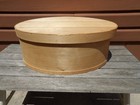 Vtg Wooden Pantry Cheese Box Dufeck s Denmark Wi Bentwood Rare Large Oval 18x12