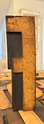 Large Wood Letter F Letterpress Print Type Printers Vintage Printing 7  Patina