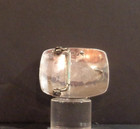 Vintage Native American Sterling Silver Overlay Running Bear Belt Buckle Signed
