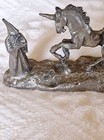 Vintage 1996 Pewter Wizard And Unicorn Figurine