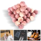 100  Nature Aromatic Red Cedar Balls For Clothes Storage 50pcs With 3 Satin Bags