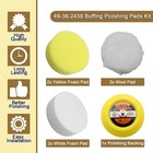 49-36-2438 Buffing Polishing Pads Kit For Milwaukee M12 Polisher
